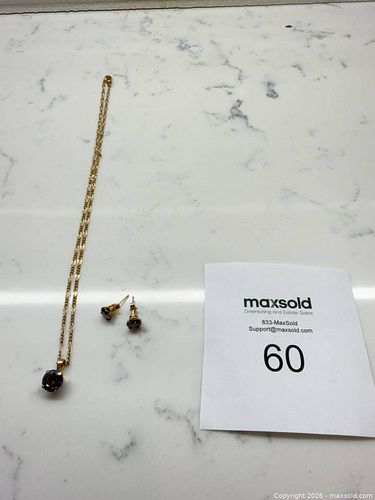 Sterling Silver Mystic Topaz Pendant Necklace & Stud Earring Set (1 of 8)