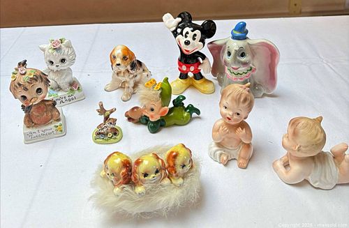 Vintage figurine lot-Disney, Josef Originals Elf, Napco babies & animals lot (1 of 20)
