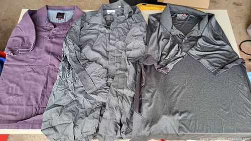 Men's XL Shirts Lot — Polo & Button-Up, Calvin Klein + Brands (1 of 7)