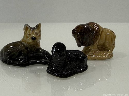 WADE WHIMSIES England! Set of 3 Vintage Ceramic Miniatures - Collectible Wildlife Trio (1 of 4)