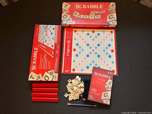 Scrabble Board Game – Complete Set with Wood Tiles – Hasbro 2013 (1 of 8)