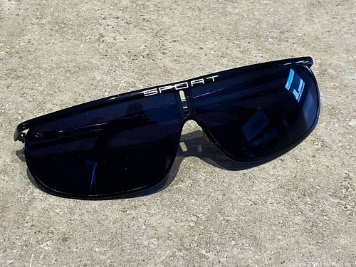 Sport Shield Sunglasses – Oversized Wrap Style – Black (1 of 7)