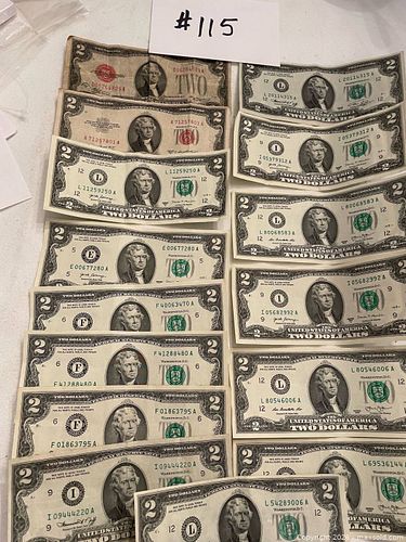 $2 bills (1 of 6)