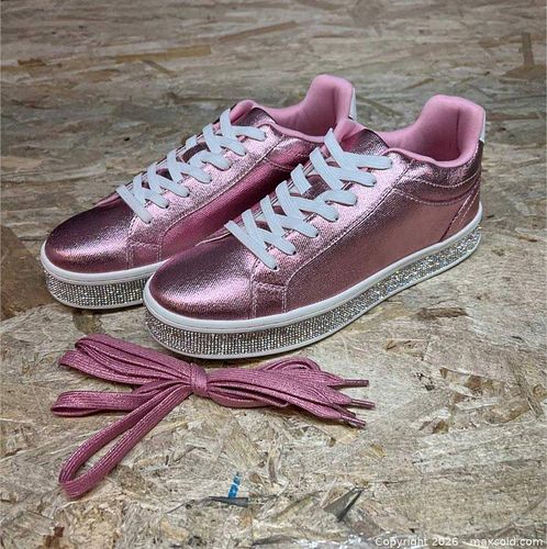 NEW - Size 10 GOSERCE Women's Rhinestone Glitter Tennis Shoe (1 of 3)