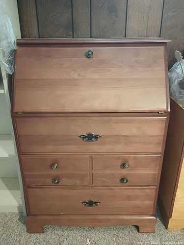 Traditional Cherry Veneer Secretary / Drop-Front Desk (1 of 1)