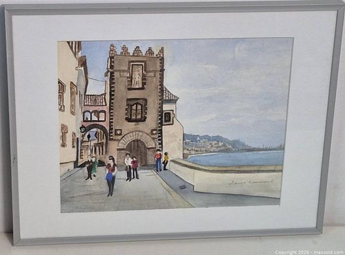 A Framed Glenna Drummond Watercolor Painting (1 of 7)