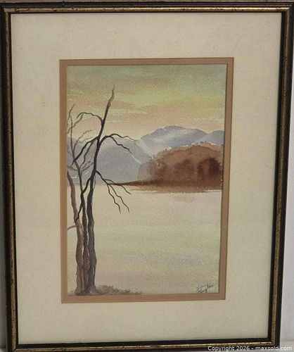 Vintage Signed Watercolor Painting  (1 of 2)