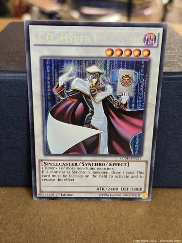 Yu-Gi-Oh T.G. Hyper Librarian Secret Rare 1st Edition Near Mint LCSD-EN211 (1 of 4)