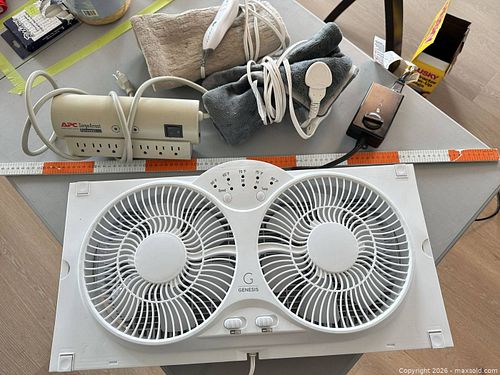 Genesis Window Fan, 2 Heating Pads (Sunbeam & Paramed); Surge Protector , Power cord w/ timer, etc (1 of 21)