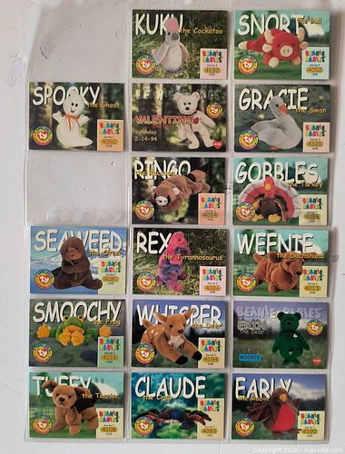 lot of vintage "Beanie Babies" trading Cards  (1 of 1)