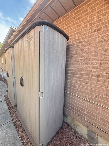 Suncast Small Tan Resin Outdoor Storage Shed  (1 of 4)