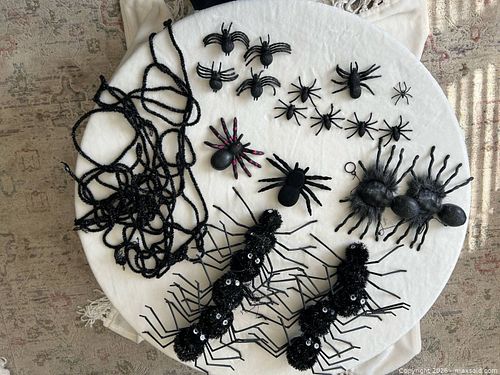 Halloween Holiday Decorations, Black & Silver, 20+ Pieces (1 of 5)