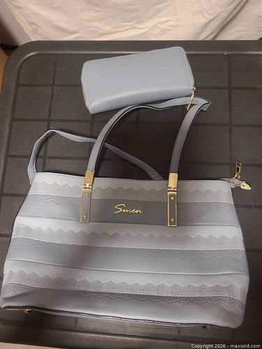 Susen Light Blue Tote / Shoulder Bag with Matching Wallet (1 of 4)
