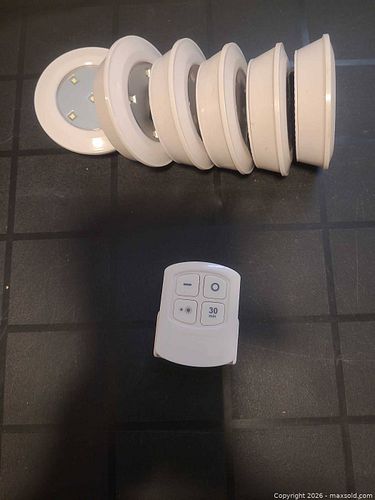 Under-Cabinet LED Puck Lights, Battery-Operated, 6-Pack (1 of 3)