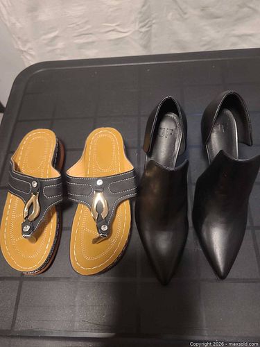 Women's JF Heels & Sandals Sizes 6–6.5 Black/Tan (1 of 4)