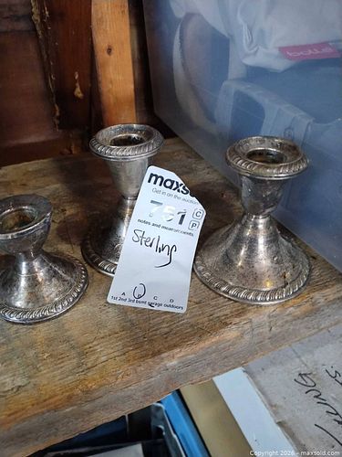 Sterling Silver Traditional Candlestick Holders A (1 of 8)