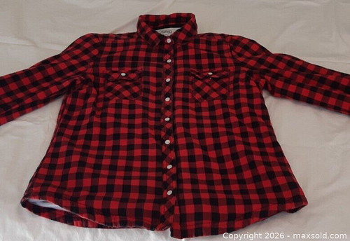 BC Clothing Women's Size Medium Plaid Light Coat, Lined Black/red (1 of 13)