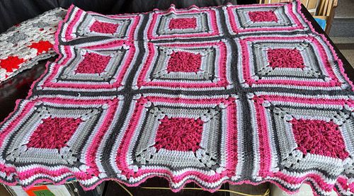Lot of 2 Handmade Crochet Quilts (1 of 13)