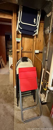 (10pcs) Folding Chairs: Metal & Cream, Low Beach, & Red Pastic (1 of 19)