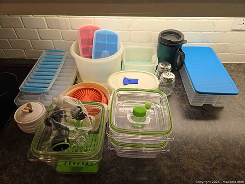 Lot of Kitchen Storage, Salt & Pepper, Ice Trays and Travel Mug (1 of 9)