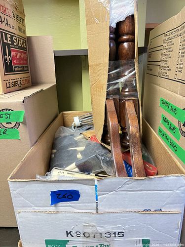 Lot of wooden table legs and painting supplies (1 of 5)