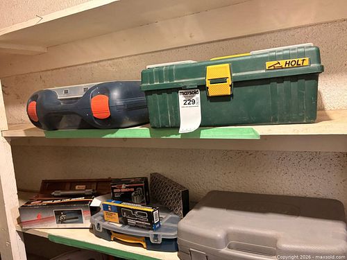 Tools and Hardware: Cordless Power Drill, Took Cases, Tube Bender, Starrett Tool (1 of 10)