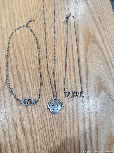 Lot of Multiple Silver-Tone Pendant Necklaces (1 of 4)