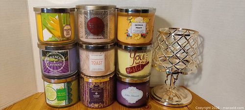 Bath & Body Works 9 Medium 3-Wick Scented Candles (Purple) 9 Candles (1 of 16)