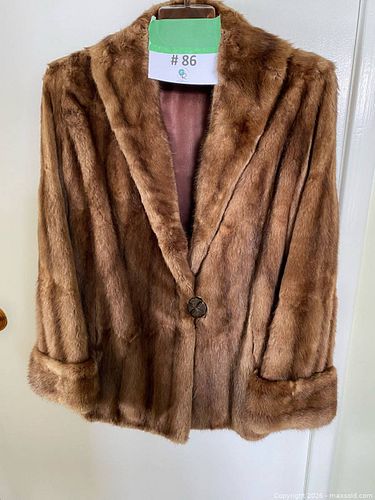 1950's/60's Mink Fur Coat with Brown Satin Lining (1 of 20)