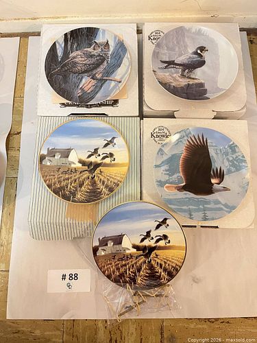 (5pcs)Edwin M. Knowles Commemorative "The Majestic Bird Series" Collector's Plates (1 of 14)