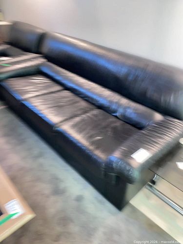 Black Leather Sofa C (1 of 7)