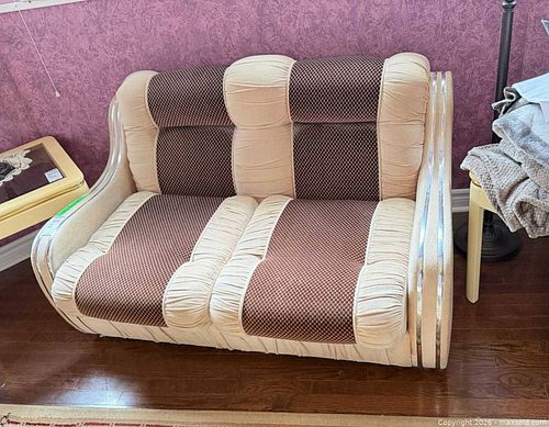 Retro Art Deco 2-Seater Velvet-Look Loveseat C (1 of 10)