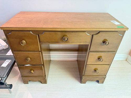 Veneer Wood Desk with Drawers D (1 of 13)
