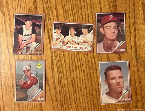 (5) 1962 Topps Baseball cards  (1 of 2)