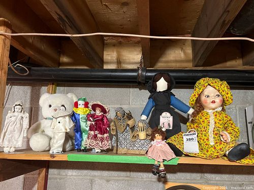 Dolls, Including Porcelain, Conestoga Crafts, and Gund Bear (1 of 15)