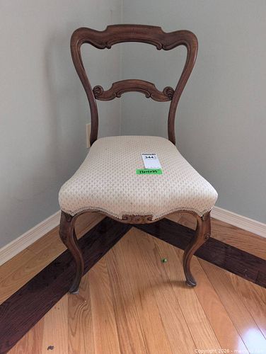 Wooden Chair with Curved Details and Recent Repairs (1 of 9)