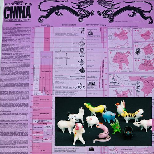 12 Hand Blown Art Glass Chinese Zodiac Figurines Lot (1 of 6)