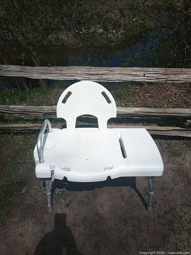Bath Transfer Bench with Backrest, Armrests & Adjustable Legs (1 of 5)
