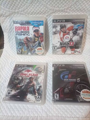 Lot of 4 PS3 Games: Rapala Pro Bass, NHL 13, Dead Island, GT5 (1 of 5)