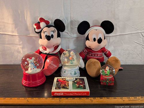 Disney Mickey & Minnie Plush, Coca-Cola Playing Cards, Snow Globes (1 of 36)