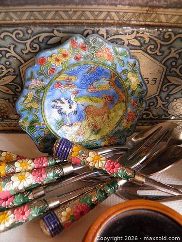 Colorful CLOISONNE lot (1 of 17)
