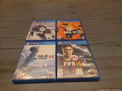 PS4 Sports Game Lot: NHL 17, NHL 19, MLB The Show 14, FIFA 14 (1 of 4)