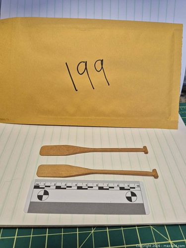 Two Miniature Wooden Paddles (1 of 4)