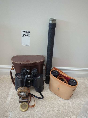 Lot of 7x50 Porro Prism Binoculars with Cases & Accessories (1 of 5)
