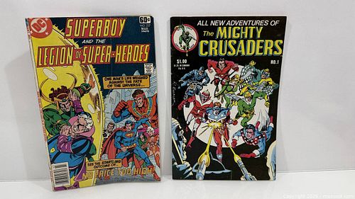 Superboy and the legion of superheroes and The Mighty Crusaders comics. (1 of 3)
