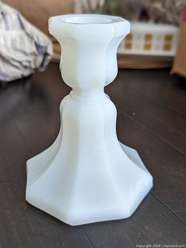 Milk glass candlestick (1 of 2)