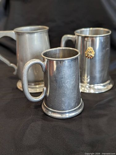 Silver Plated tankards and pitcher (1 of 5)
