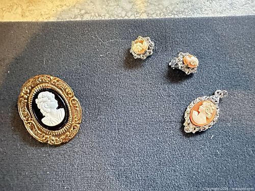 Vintage Cameo Jewelry.  A (1 of 7)