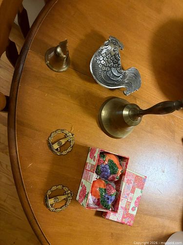 Ceramic and Brass Decorative Collectible Ornament (Bell/Salt & Pepper) (1 of 7)