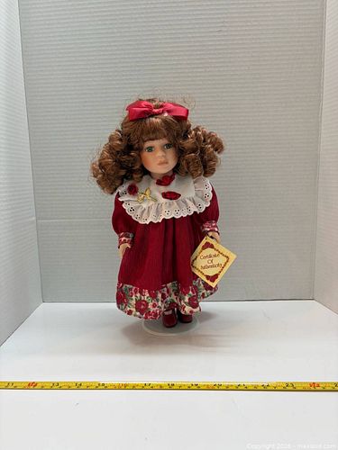 Collector's Choice 16in Porcelain Doll with Stand (1 of 6)